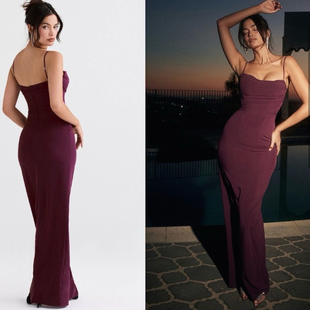 House of CB Burgundy Corset Gown – Size L